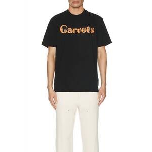 NEW CARROTS wordmark tee in black